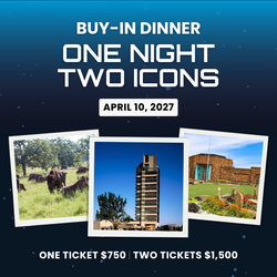 Buy-In Dinner Tickets — One Night, Two Icons